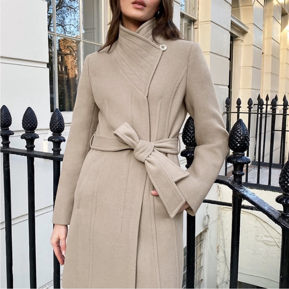 Babaton The Connor Coat (Long), Dovetail Taupe. Size: XS (Worn Once)